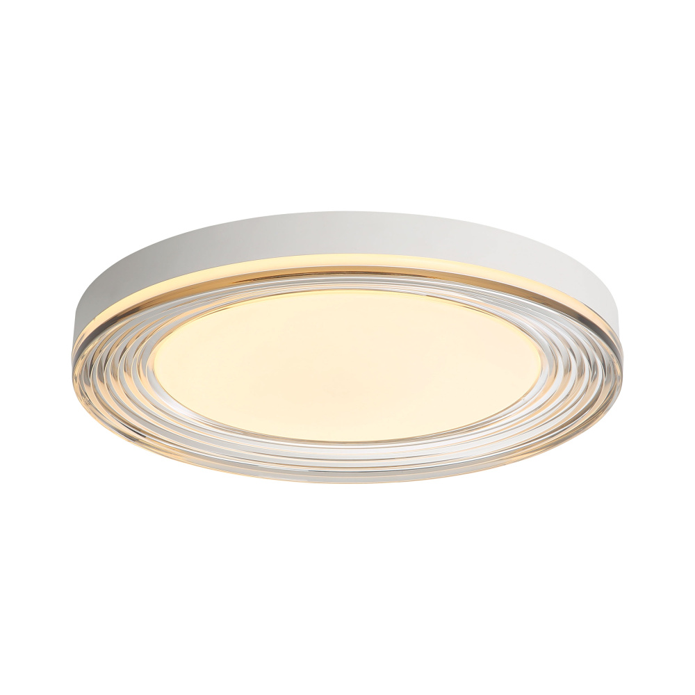 Wry Lighting Ondulada Integrated LED 20in Flush Mount in Sand White and Smoky Acrylic